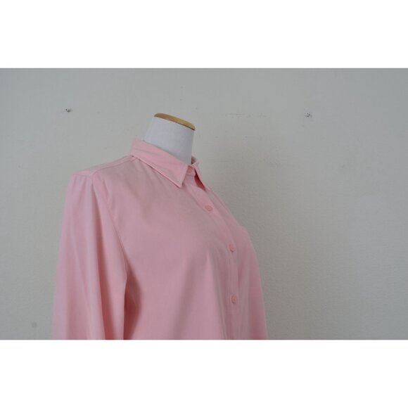 Vintage 90s Pink Polyester/Spandex Shirt size 12‎ - Picture 4 of 10